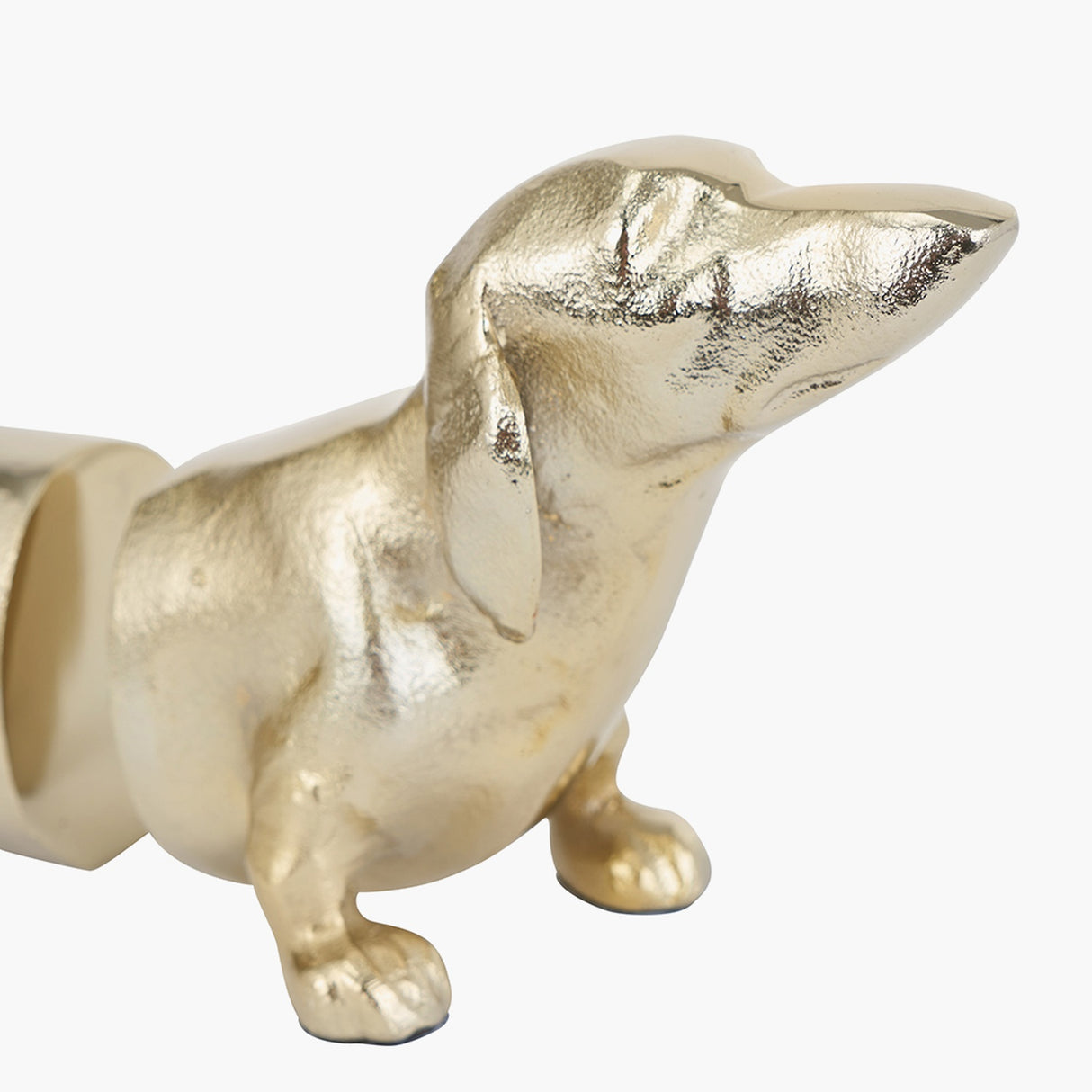 Gold Aluminium Sausage Dog Book Ends - 17cm