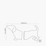 Gold Aluminium Sausage Dog Book Ends - 17cm