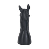 Matt Black Aluminium Horse Head Ornament - 28cm