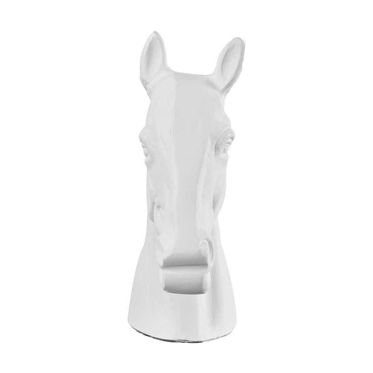 Matt White Aluminium Horse Head Ornament - 28cm