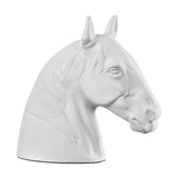 Matt White Aluminium Horse Head Ornament - 28cm