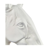 Matt White Aluminium Horse Head Ornament - 28cm