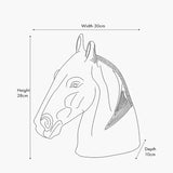 Matt White Aluminium Horse Head Ornament - 28cm