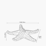 Silver Aluminium Starfish Ornament - 6cm