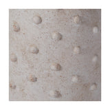 Close-up of the Kali Textured Dot Light Grey Stoneware Vase, showing raised dot detailing on a matte grey ceramic surface.