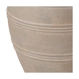 Grey Wash Fibrestone Decorative Ribbed Vase with Handles - 46cm