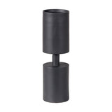 Matt Black Aluminium Pillar Large Candle Holder - 39cm