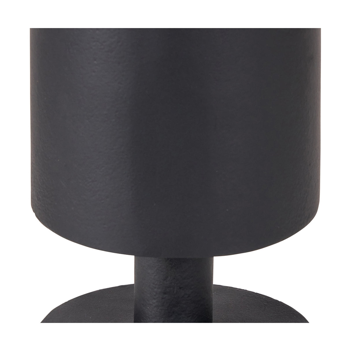 Matt Black Aluminium Pillar Large Candle Holder - 39cm