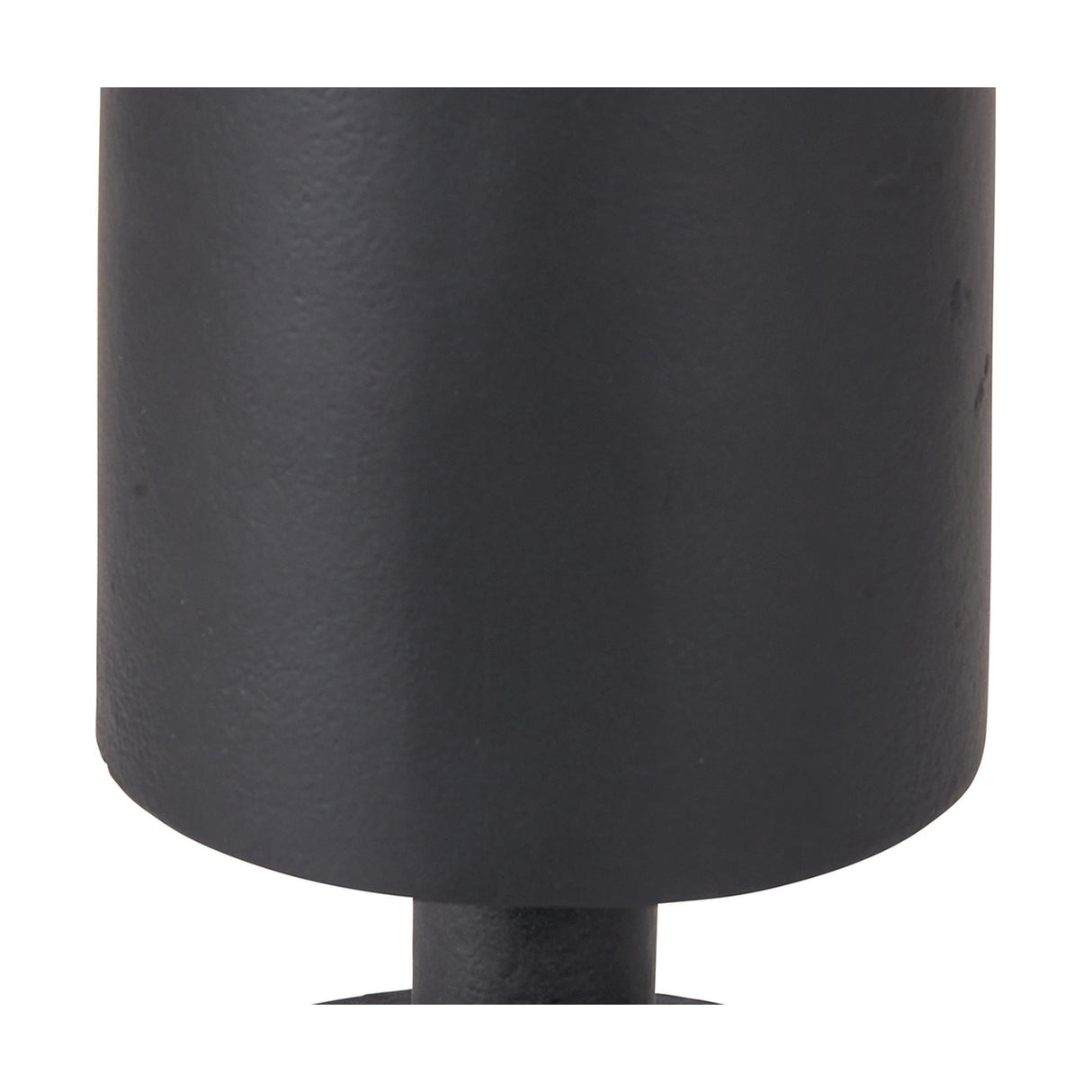 Matt Black Aluminium Pillar Large Candle Holder - 39cm