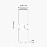 Matt Black Aluminium Pillar Large Candle Holder - 39cm
