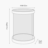 Black Ribbed Metal & Clear Glass Large Hurricane Lamp - 31cm