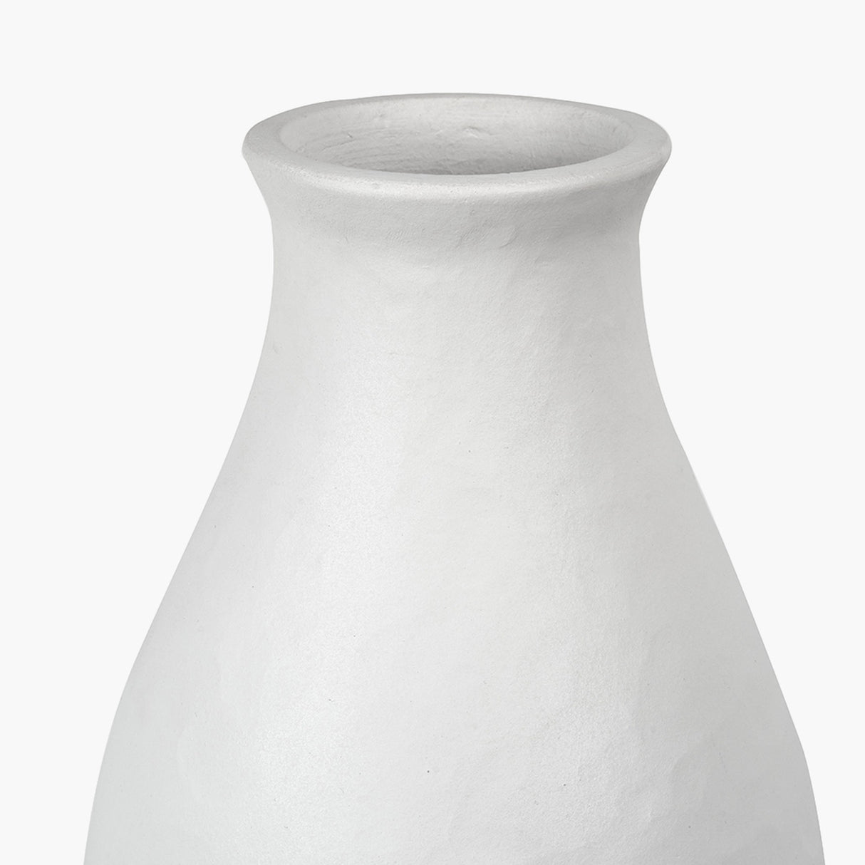 Eirene White Textured Stoneware Vase - 41cm