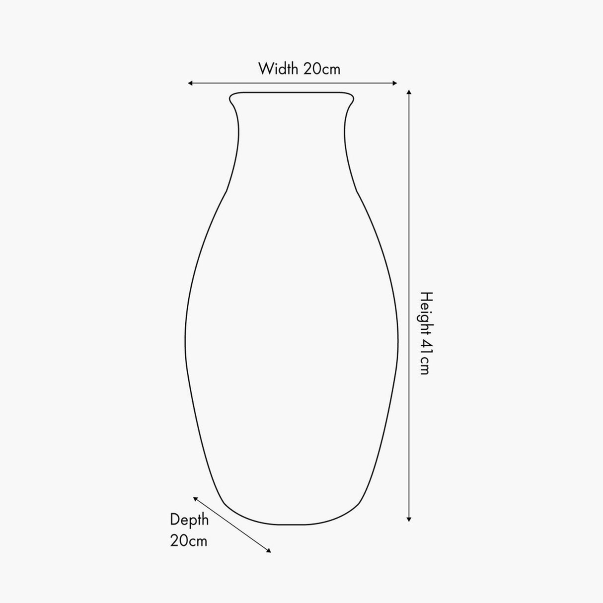 Eirene White Textured Stoneware Vase - 41cm
