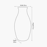 Eirene White Textured Stoneware Vase - 41cm