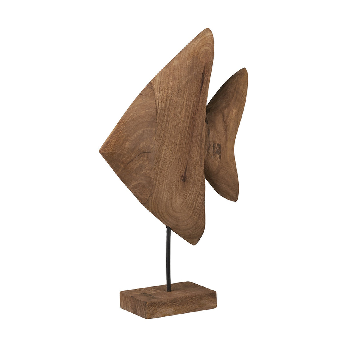 Natural Handcarved Mango Altum Angelfish Ornament - 51cm