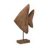 Natural Handcarved Mango Altum Angelfish Ornament - 51cm