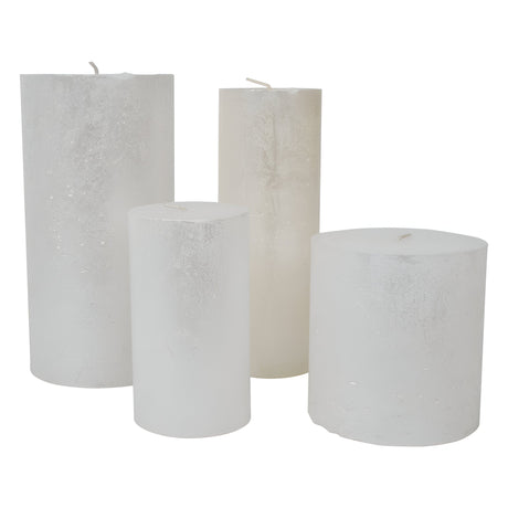 Libra Pearl Rustica Pillar Candle - 7x19cm