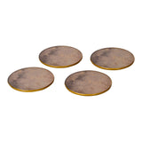 Vienna Set of 4 Atlas Coasters - Antique Gold
