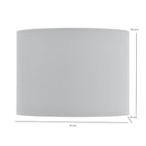 Lined Drum 16″ Lampshade - Grey & Silver