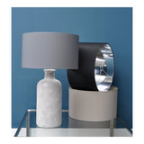 Lined Drum 20″ Lampshade - Black & Silver