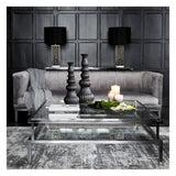 Belgravia 3-Seater Ribbed Sofa - Grey
