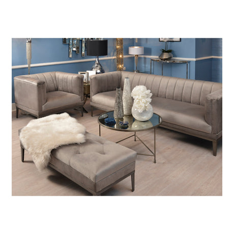 Belgravia 3-Seater Ribbed Sofa - Grey