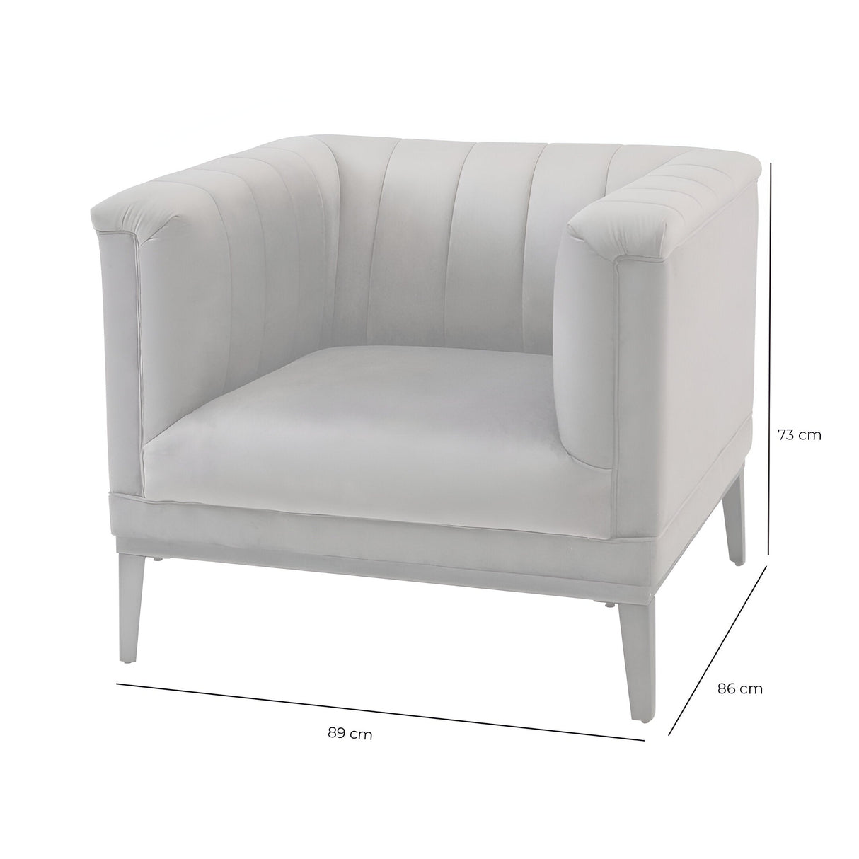 Belgravia Ribbed Occasional Chair - Grey
