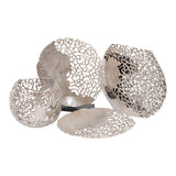 Apo Coral Aluminium Ellipse Vase - Silver