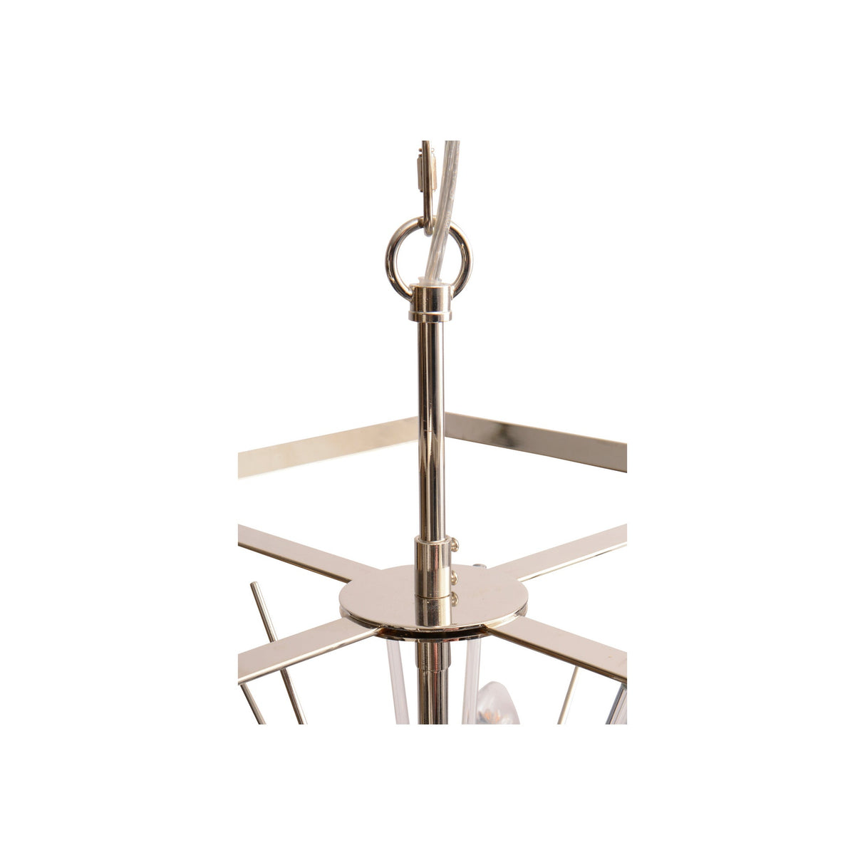 Small 6 Light Starburst Chandelier - Silver