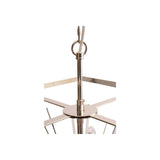 Small 6 Light Starburst Chandelier - Silver