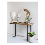 Concrete Table Lamp - Gold With Natural Shade