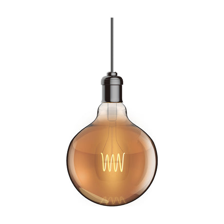 Classic E27 5W Globe Dimmable Bulb 12.5cm 1800K 280lm - Amber