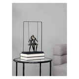 Couple Sitting On Swing Bronze Figurative Figurine - 37cm