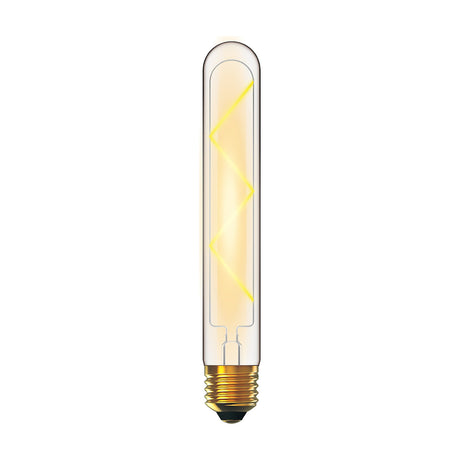 E27 Tube 185mm dimmable LED bulb with clear glass and visible zigzag filament, 4W 4000K cool white, on a plain white background.