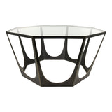 Catalan Coffee Table With Glass Top - Gilded Bronze