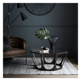Catalan Coffee Table With Glass Top - Gilded Bronze