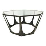 Catalan Coffee Table With Glass Top - Gilded Bronze