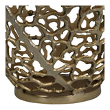 Aussie Coral Aluminium Barrel Vase - Gold