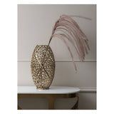 Aussie Coral Aluminium Barrel Vase - Gold
