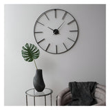 Tiverton Skeleton Wall Clock 80cm - Black