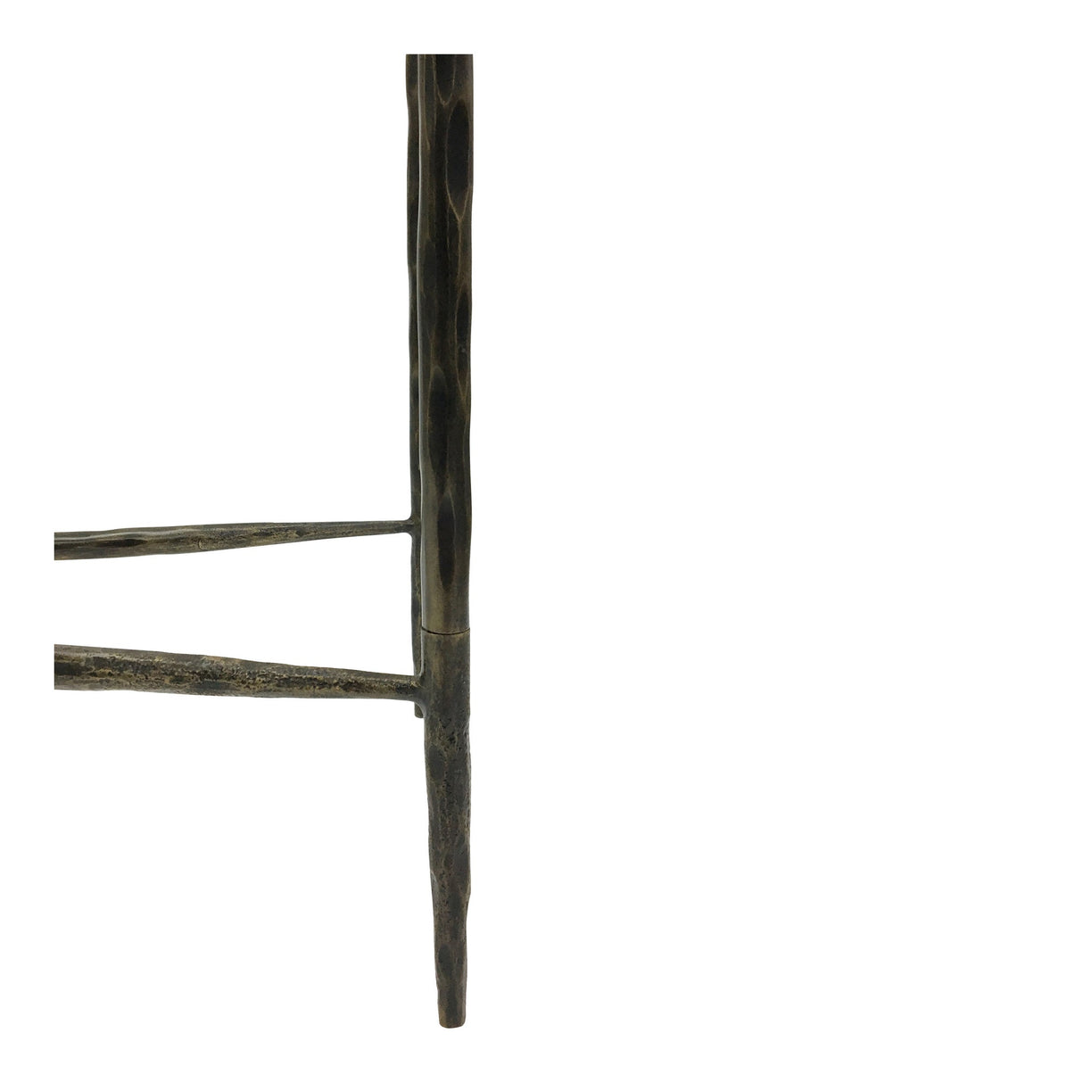 Patterdale Hand Forged Large Console Table - Dark Bronze With Glass Top