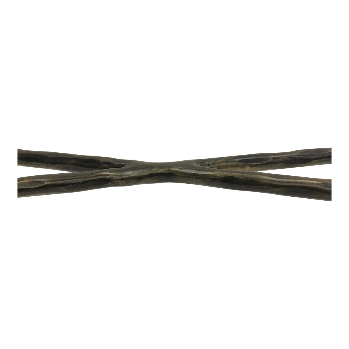 Patterdale Hand Forged Small Console Table - Dark Bronze With Glass Top