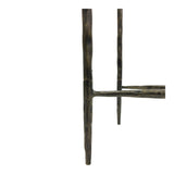 Patterdale Hand Forged Small Console Table - Dark Bronze With Glass Top
