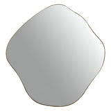 Organic Metal Framed Medium Wall Mirror Aged Champagne - 77x81cm