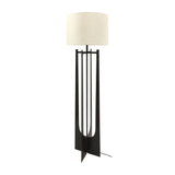 Glenthorpe Floor Lamp - Gilded Oak With Irish Linen Shade