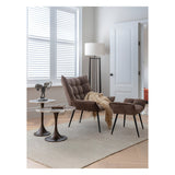 Glenthorpe Floor Lamp - Gilded Oak With Irish Linen Shade