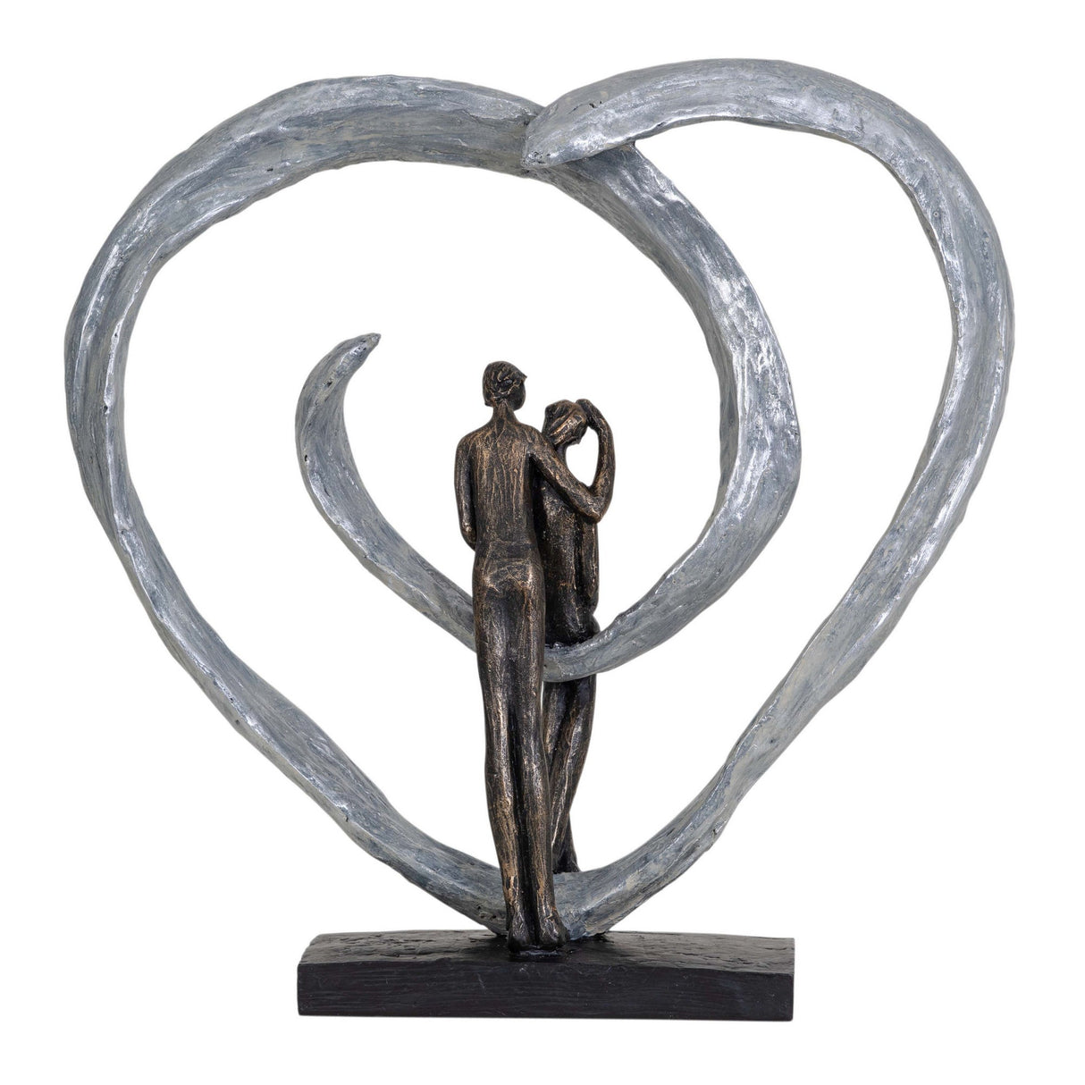 Love Figurine In Circular Heart - 35.8cm