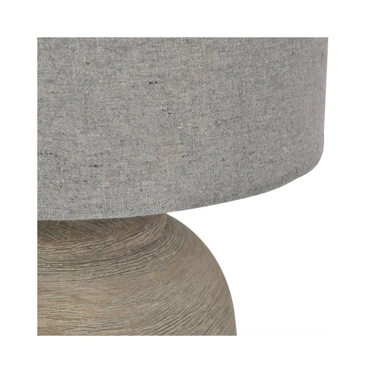 Baslow Etched Large Table Lamp With Shade - Grey