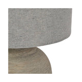 Baslow Etched Large Table Lamp With Shade - Grey