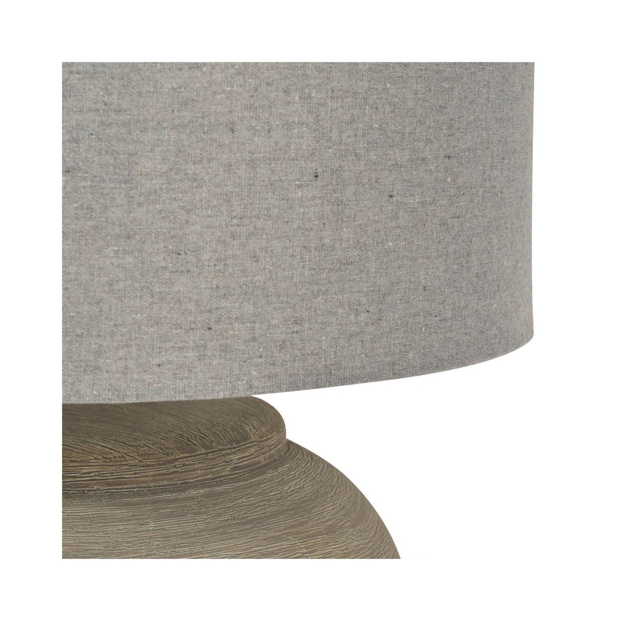 Baslow Etched Small Table Lamp With Shade - Grey